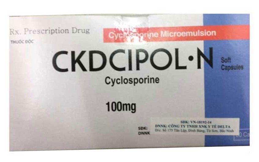 [T11050] CKDCIPOL N Cyclosporine 25mg Hàn Quốc (H/50v)