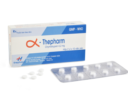 [T11180] Thepharm AlphaChymotrypsin 4,2mg Thanh hóa (H/20v) Date 07/2027