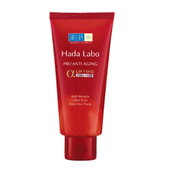 [T11424] Hadalabo Pro Anti Aging kem rửa mặt cải thiện lão hóa da (Tuýp/80g) màu đỏ