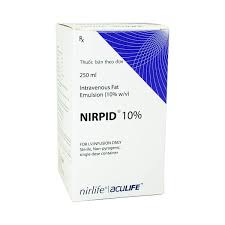 [T11558] Nirpid 10% Nhũ Tương Dầu truyền tĩnh mạch Ấn Độ (Chai/250ml) Date 06/2026