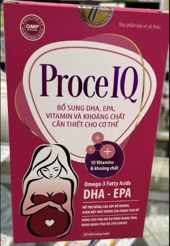 [T11600] Proce IQ bổ sung dưỡng chất và vitamin cho bà bầu (Lọ/30v)