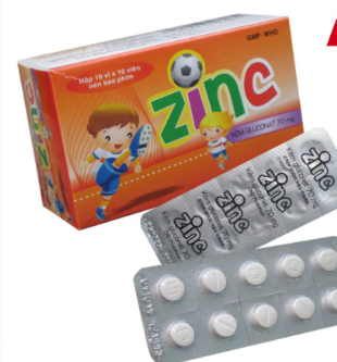 [T11642] Zinc kẽm gluconat 70mg Hậu Giang (H/100v)