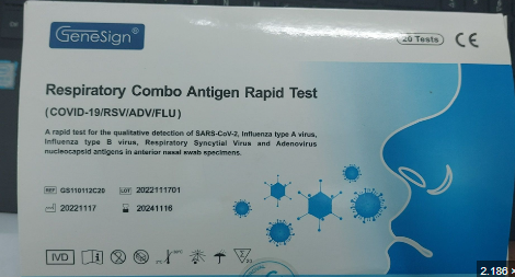 [T11887] Respiratory Combo Antigen Rapid Test 5in1 GeneSign (H/20kit)