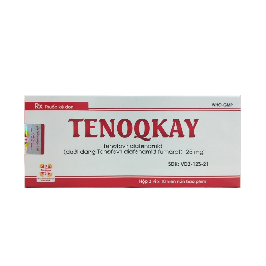 [T12050] Tenoqkay Tenofovir alafenamid 25mg Phương Đông (H/30v)