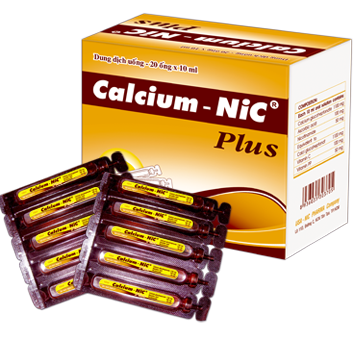 [T12086] Calcium - Nic Plus (H/20ống/10ml) Date 01/2027