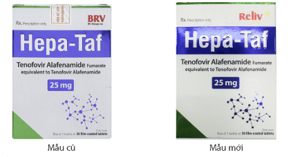 [T12434] Hepa Taf Tenofovir alafenamide 25mg Reliv (Lọ/30v)