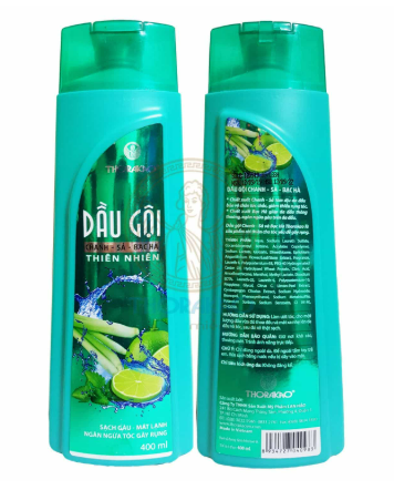 [T12448] Dầu gội Chanh sả bạc hà  Thorakao (Lọ/400ml) date 05/2027