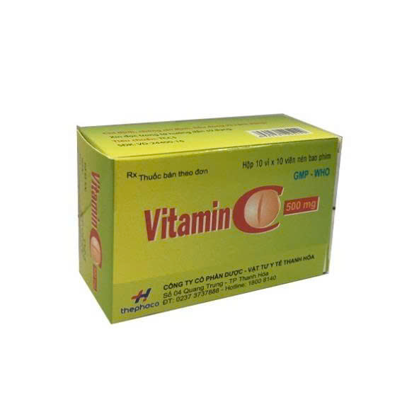 [T12465] Vitamin C 500mg Thanh Hóa (H/100v)