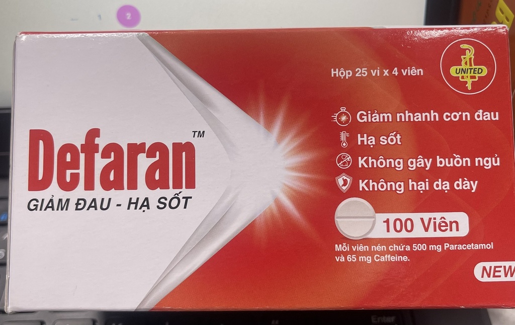 [T12619] Defaran United Pharma  (Hộp/100v) Date 01/2026