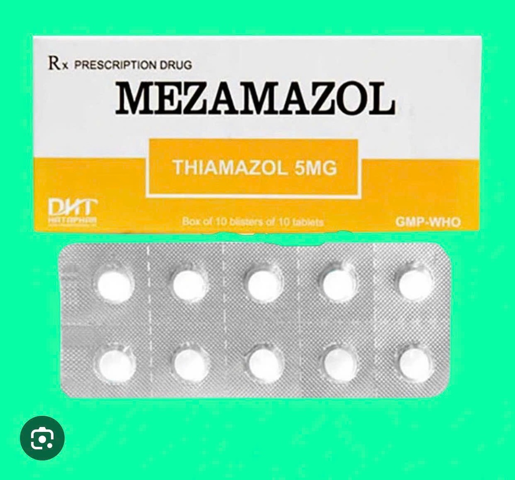 [T12645] Mezamazol Thiamazol 5mg Hà Tây (H/100v) Date 04/2026