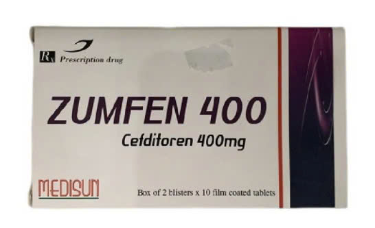 [T12918] Zumfen 400 Cefditoren 400mg Medisun (H/20v)