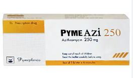 [T12920] PymeAzi 250mg Azithromycin Pymepharco (H/6v) Date 01/2027