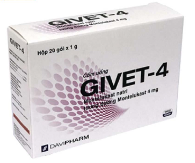 [T12999] Givet 4 Montelukast 4mg Davipharm (H/20gói/1g)