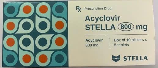 [T13544] Acyclovir 800mg Stella (H/50v)