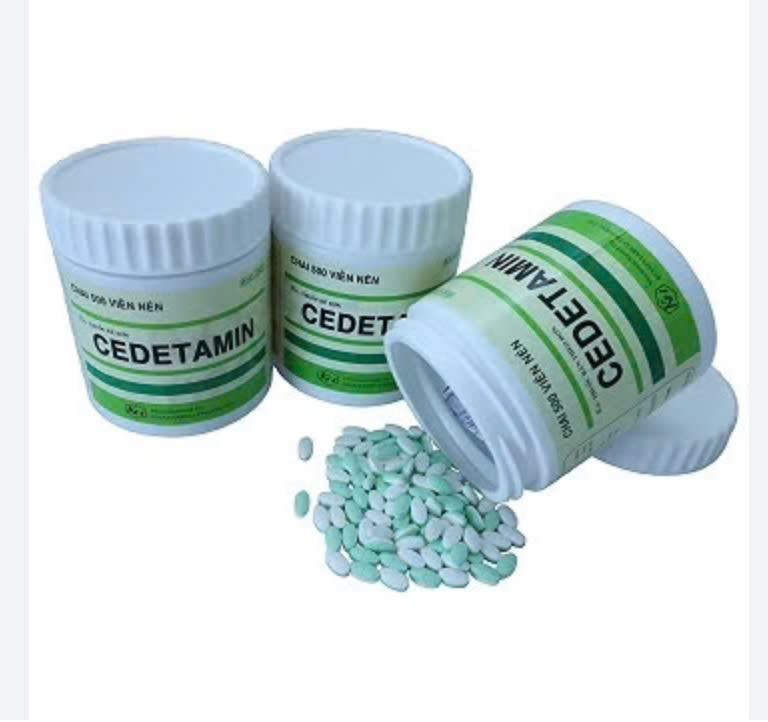 [T13616] Cedetamin viên nén (xanh) Khánh Hòa (Lọ/500v)