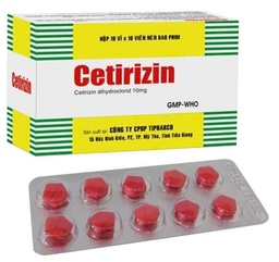 [T13696] Cetirizin 10mg Tipharco Tiền Giang (H/100v) Date 06/2027
