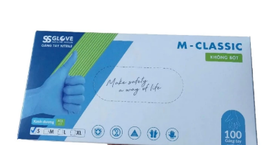 [T13700] Găng tay cao su y tế M Classic size S không bột SSGlove (H/100c) 