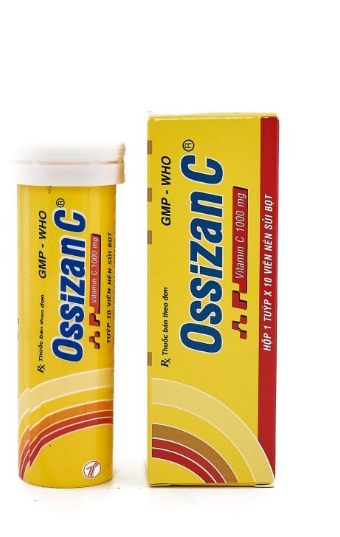 [T13925] Ossizan Vitamin C 1000mg sủi Trường Thọ (Tuýp/10v) date 09/2025