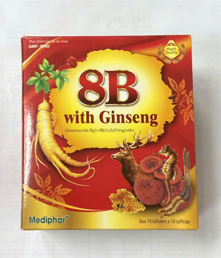 [T13946] Vitamin 8B With Ginseng Mediphar (H/100v) Date 11/2025