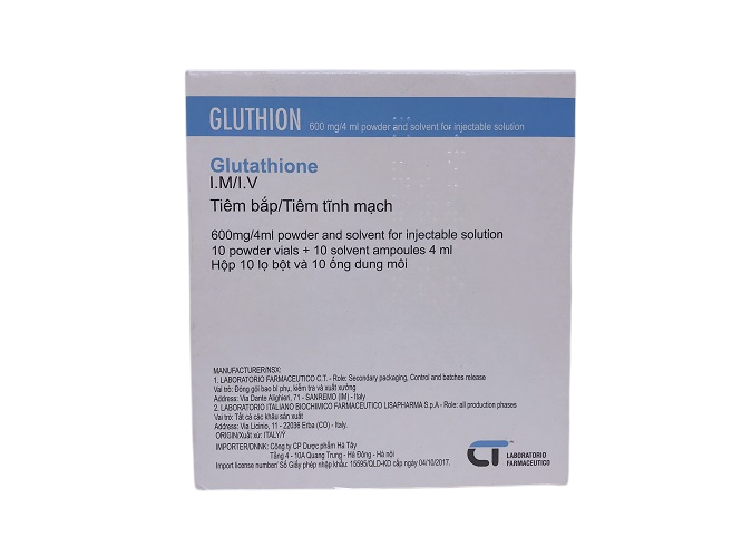 [T14080] Gluthion 600mg/4ml Farmaceutico (Hộp/10 ống) Date 11/2027