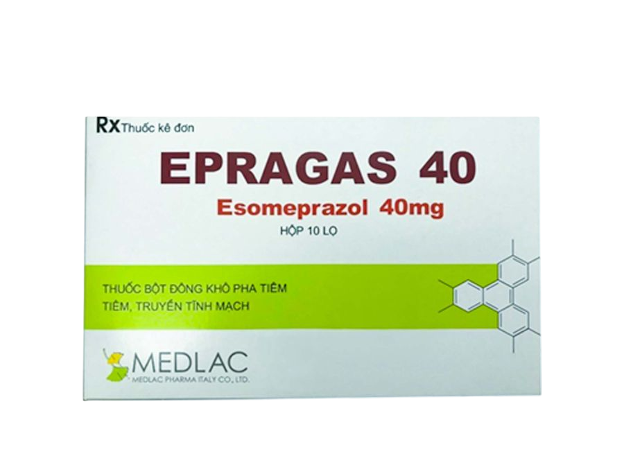 [T14152] Epragas  Esomprazole 40mg Medlac (Hộp/10 Lọ)