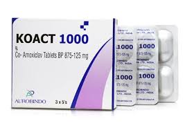 [T14158] Koact 1000 Co-amoxiclav BP 875-125mg Aurobindo (H/15v) Date 10/2027