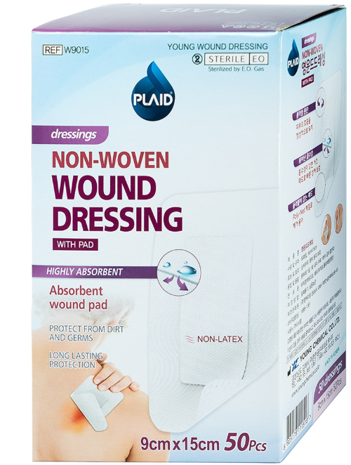 [T14169] Băng gạc vô trùng Non-Woven Wound Dressing 9cm x 20cm Young Chemical (H/50 miếng)