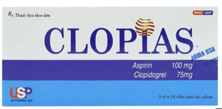 [T14272] Clopias Aspirin 100mg Clopidogrel 75mg USP (H/30v)
