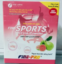[T14429] Fine Sports Drink Powder Hương ổi Tường Nguyên (H/5gói x 25g)
