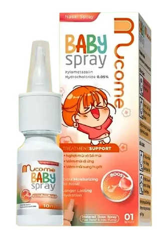 [T14448] Xịt Mũi Mucome Baby Spray Xylometazolin 0.05% CPC1 (Lọ/10ml)
