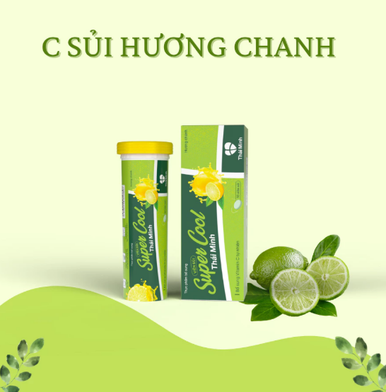 [T14547] Viên C Sủi Chanh Super Cool Thái Minh (Tuýp/10v) Date 06/2027