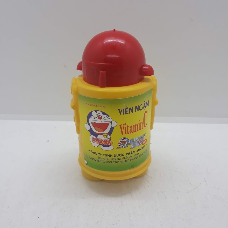 [T14768] Viên ngậm Vitamin C Doremon Auvina (Cọc/10 lọ/50v)