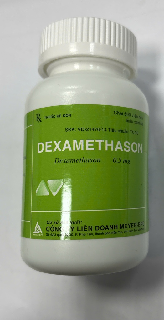 [T14779] Dexamethason 0,5mg Meyer-BPC ( Lọ/500v) Màu Xanh