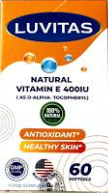[T14791] Luvitas Natural Vitamin E 400  USA (H/60v) Date 08/2026