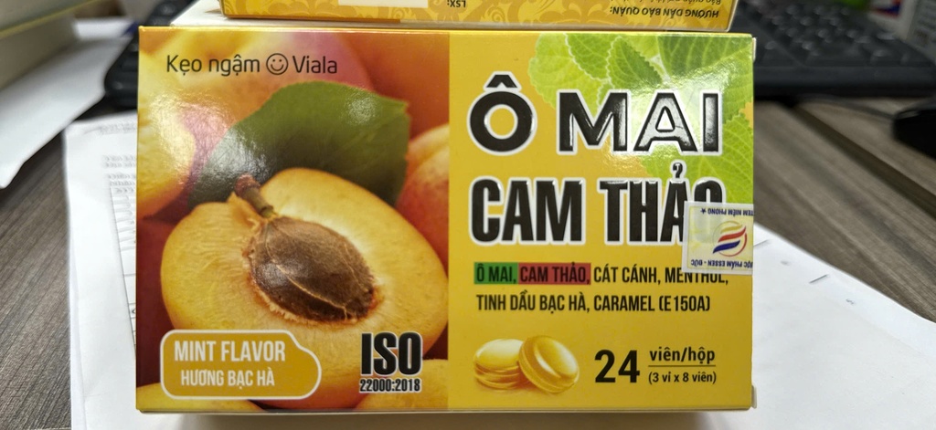 [T14859] Kẹo ngậm Viala Ô Mai Cam Thảo (H/24v)