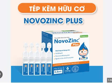 [T14907] NovoZinc Plus Tép kẽm hữu cơ Novocare (H/20o/0.5ml)