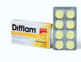 [T14919] Viên Ngậm Kháng Viêm Difflam Honey-Lemon (H/8v)