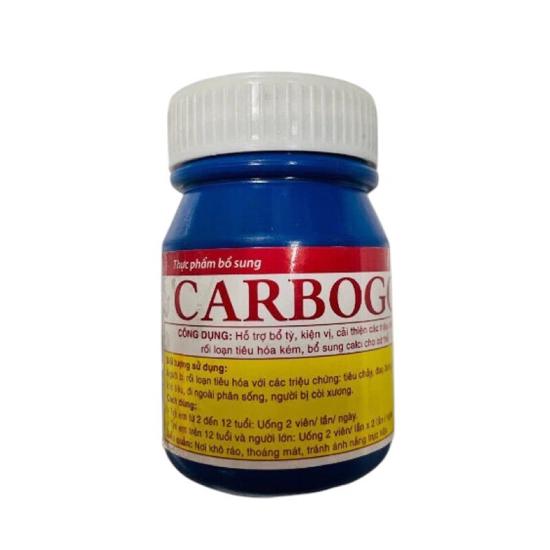 [T14992] Than hoạt tính Carbogo Tâm Tiến (Lọ/100v)