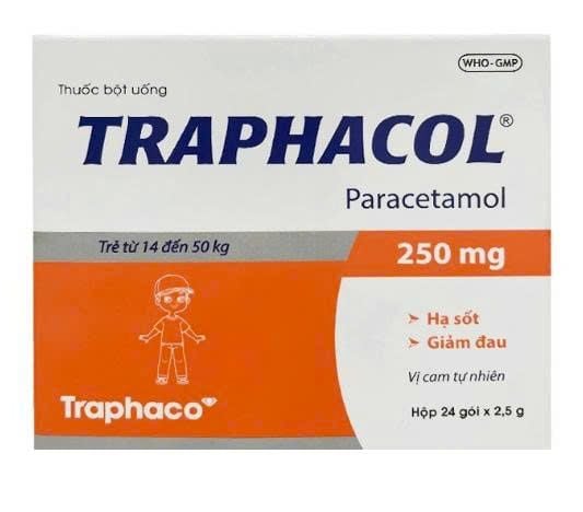 [T14995] Traphacol Paracetamol 250mg Traphaco (H/24gói)
