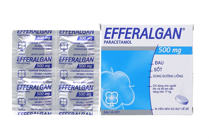 [T00049] Efferalgan Paracetamol 500mg viên sủi Pháp (H/16v)