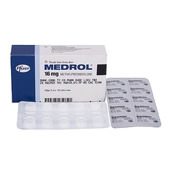 [T00058] Medrol 16mg Methylprednisolone Pfizer (H/30v) Date 04/2027