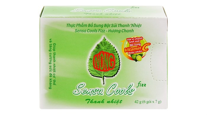 [T00067] Sensa Cools Bột Sủi Thanh Nhiệt  (Hộp/6 gói) Date 12/2027