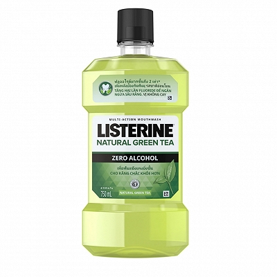 [T00074] Listerine Greentea Zero Alcohol Nước Súc Miệng Thái Lan (Chai/750ml) 