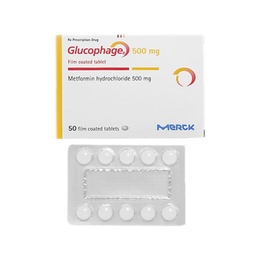 [T00086]  Glucophage Metformin 500mg Merck (H/50v)