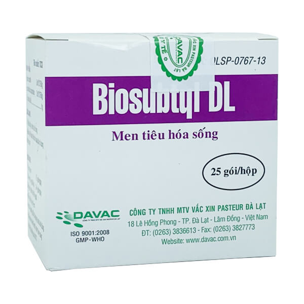 [T00088] Biosubtyl men tiêu hóa Đà Lạt (H/25gói) 