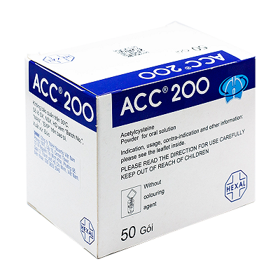 [T00171] ACC 200 Acetylcystein 200mg Lindopharm (H/50gói/3g) date 03/2025