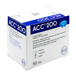 [T00171] ACC 200 Acetylcystein 200mg Lindopharm (H/50gói/3g)