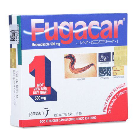 [T00200] Fugacar 500mg Trẻ Em Janssen (H/1v)