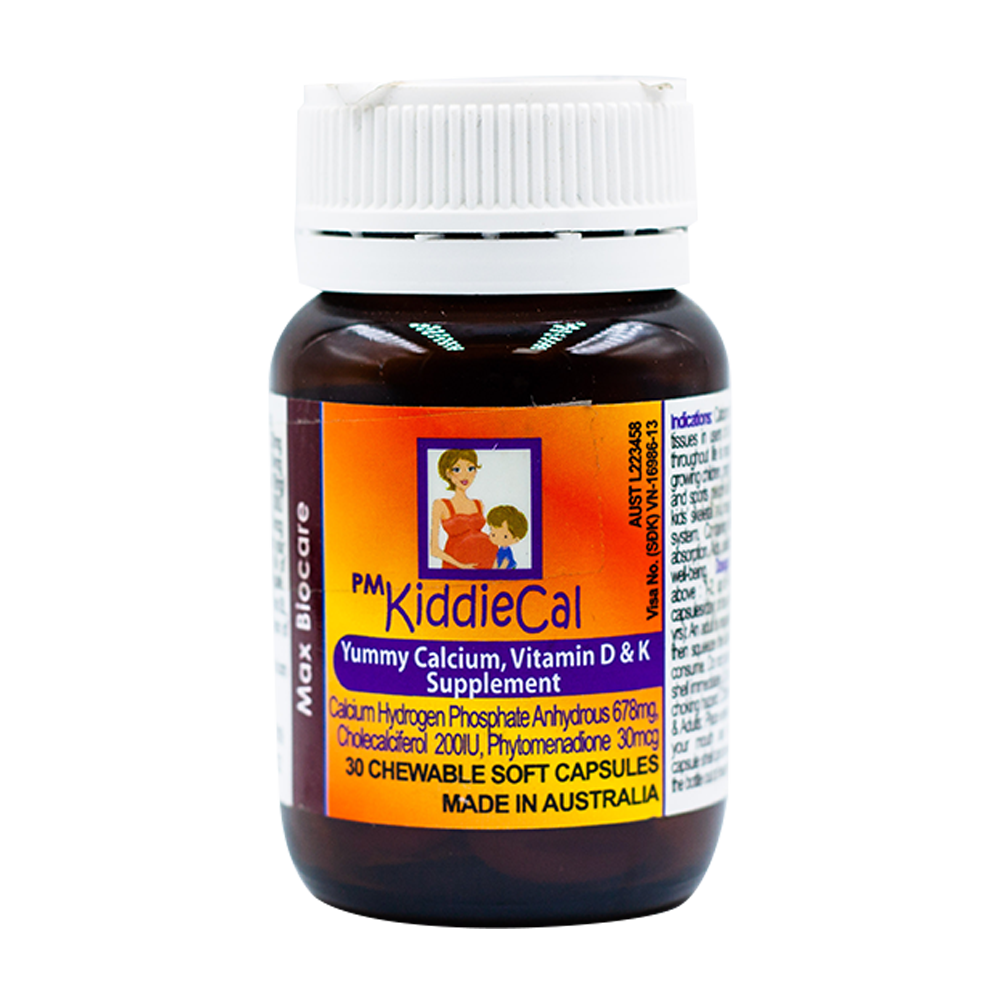 [T00203] PM Kiddiecal ÚC (Lọ/30v) date 06/2027