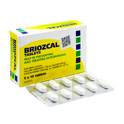 [T00208] Briozcal Calcium carbonate 1250mg Úc (H/30v)